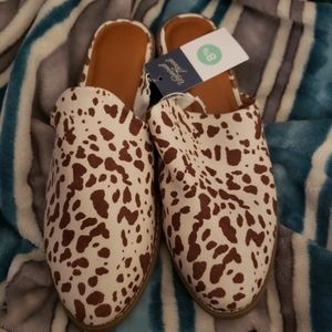 Cow Print Slip Ons Size 8 1/2